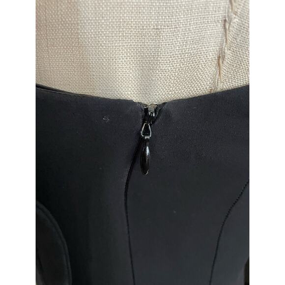 Hussein Chalayan Black Silk Crepe Sheath Dress w/ Cutouts Size 42/ US 10 - Picture 7 of 10